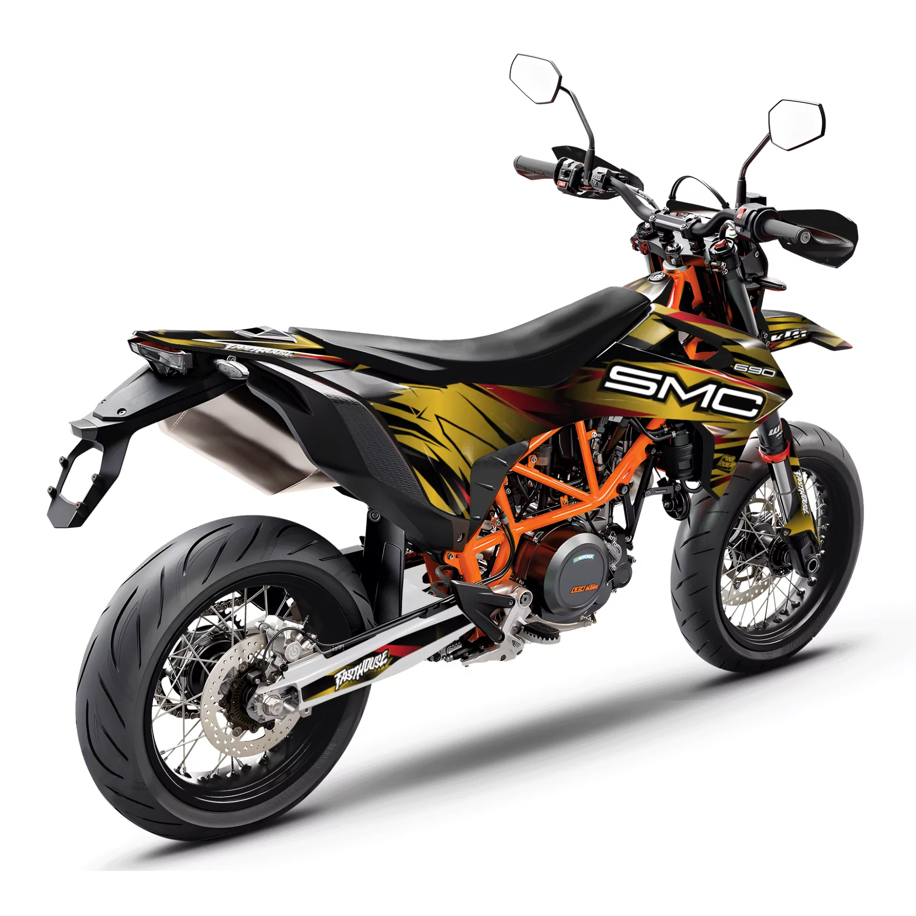 Motorstickerset Stickerset KTM STOCK V3 BRONZE | SM / SMC / SMR