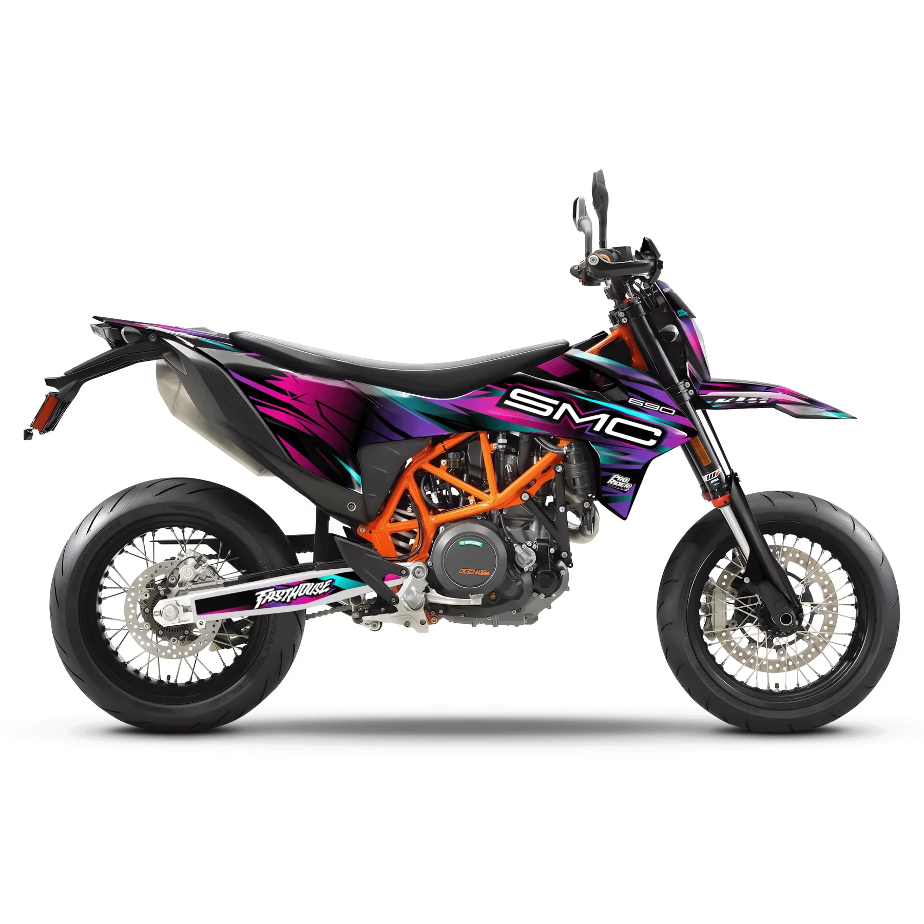 Motorstickerset Stickerset KTM STOCK V3 PINK/PURPLE | SM / SMC / SMR