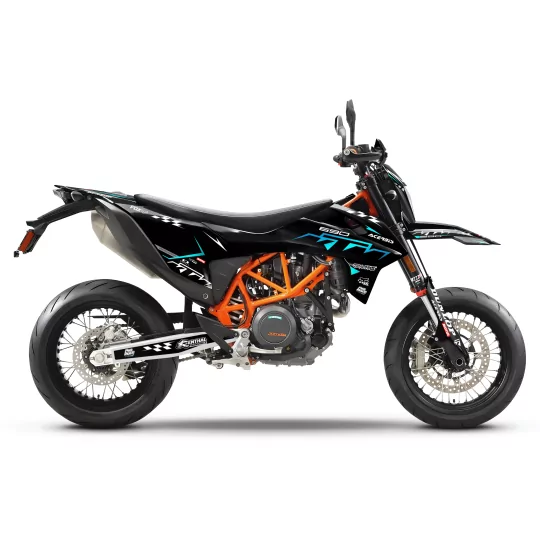Motorstickerset Stickerset KTM ProLine Black/teal | SM / SMC / SMR
