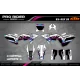 Motorrad-DEKOR DEKOR Motocross für KTM PERSO TRASH WHITE GRADIENT
