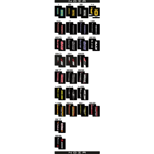 Kit adesivos moto Autocolantes para tubos de forquilha