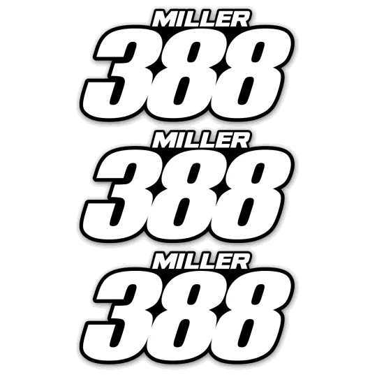 Kit adesivos moto números e nome personalizado para as placas