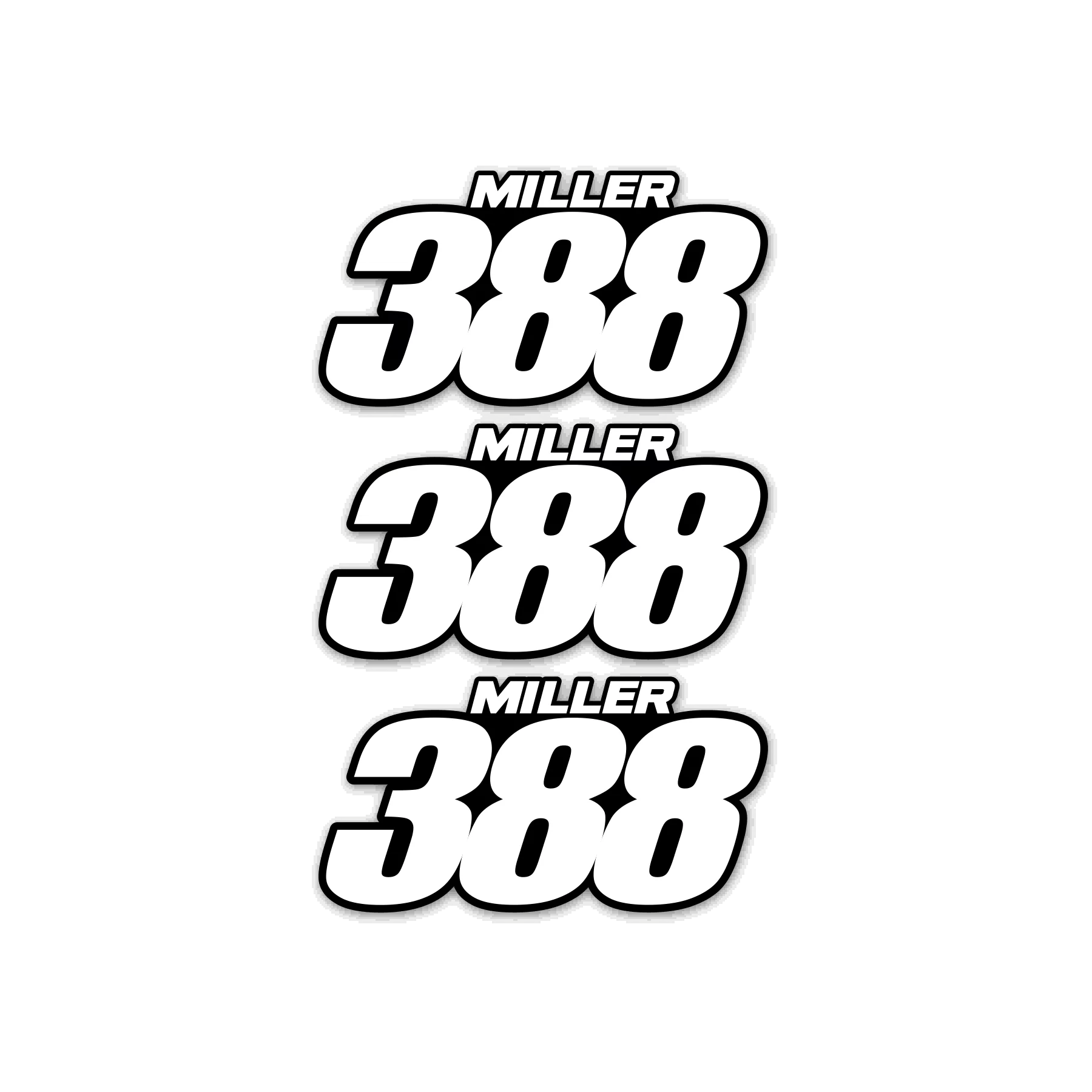 Kit adesivos moto números e nome personalizado para as placas
