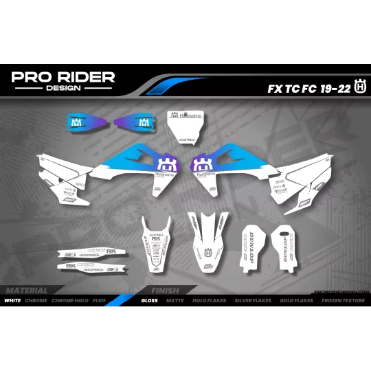 Kit adesivos moto KIT ADESIVOS HUSQVARNA MX TEST gradient para TC-FC 19-22