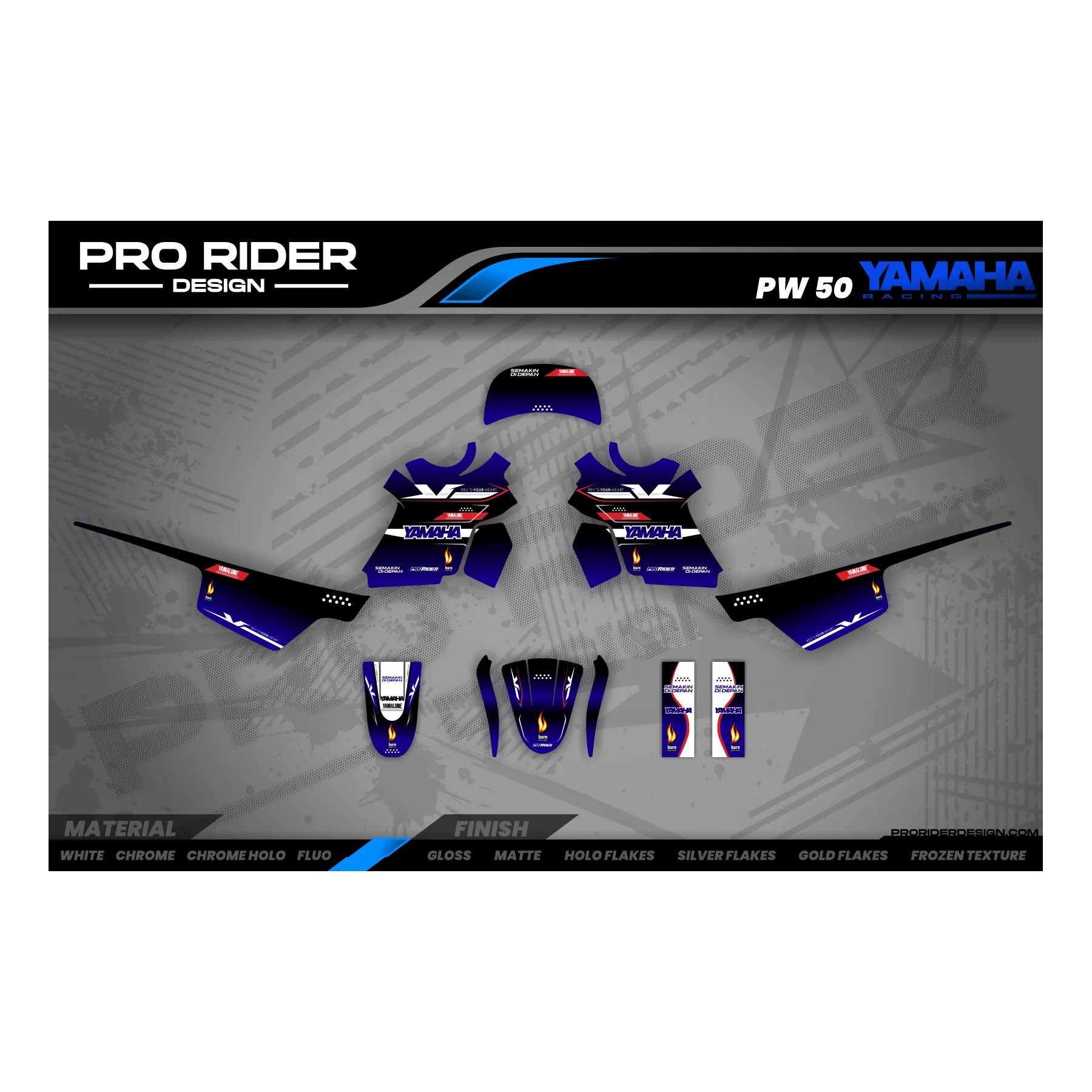 Moto stickerset STICKERSET Motocross YAMAHA FIRE POWER
