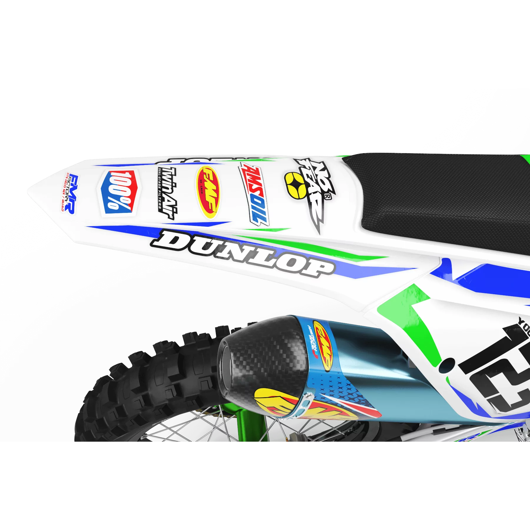 Kit adesivos moto KIT ADESIVOS MOTOCROSS FMR FACTORY verde (ref:prda13b)