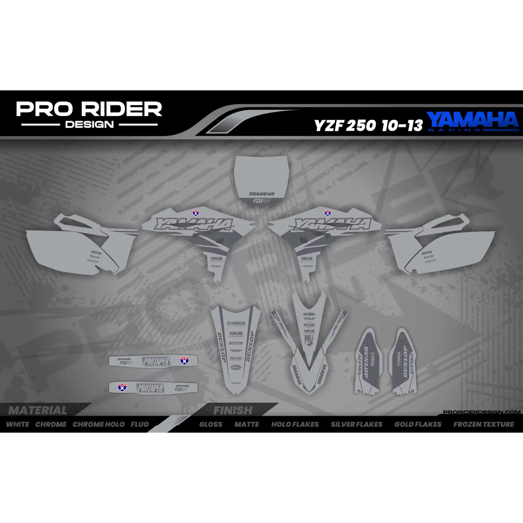 Motorrad Dekor Dekor Motocross YAMAHA Speed Blocks - GREY