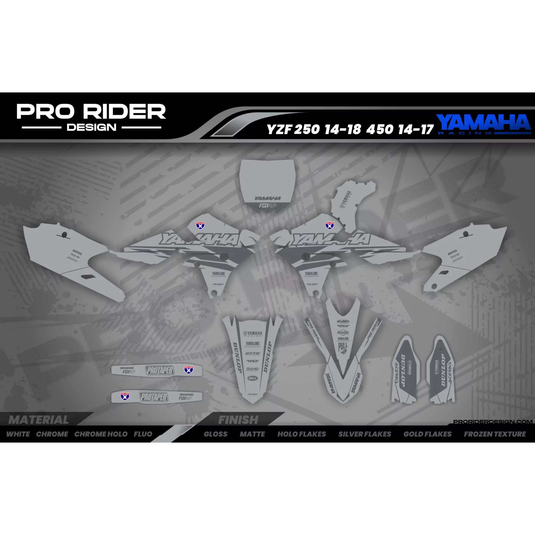 Motorrad Dekor Dekor Motocross YAMAHA Speed Blocks - GREY