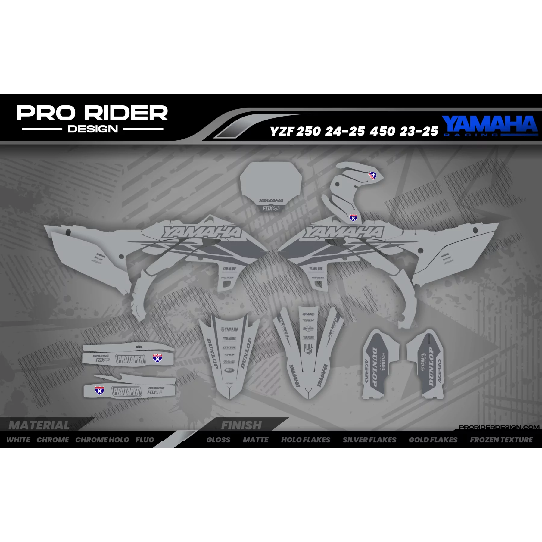 Motorrad Dekor Dekor Motocross YAMAHA Speed Blocks - GREY