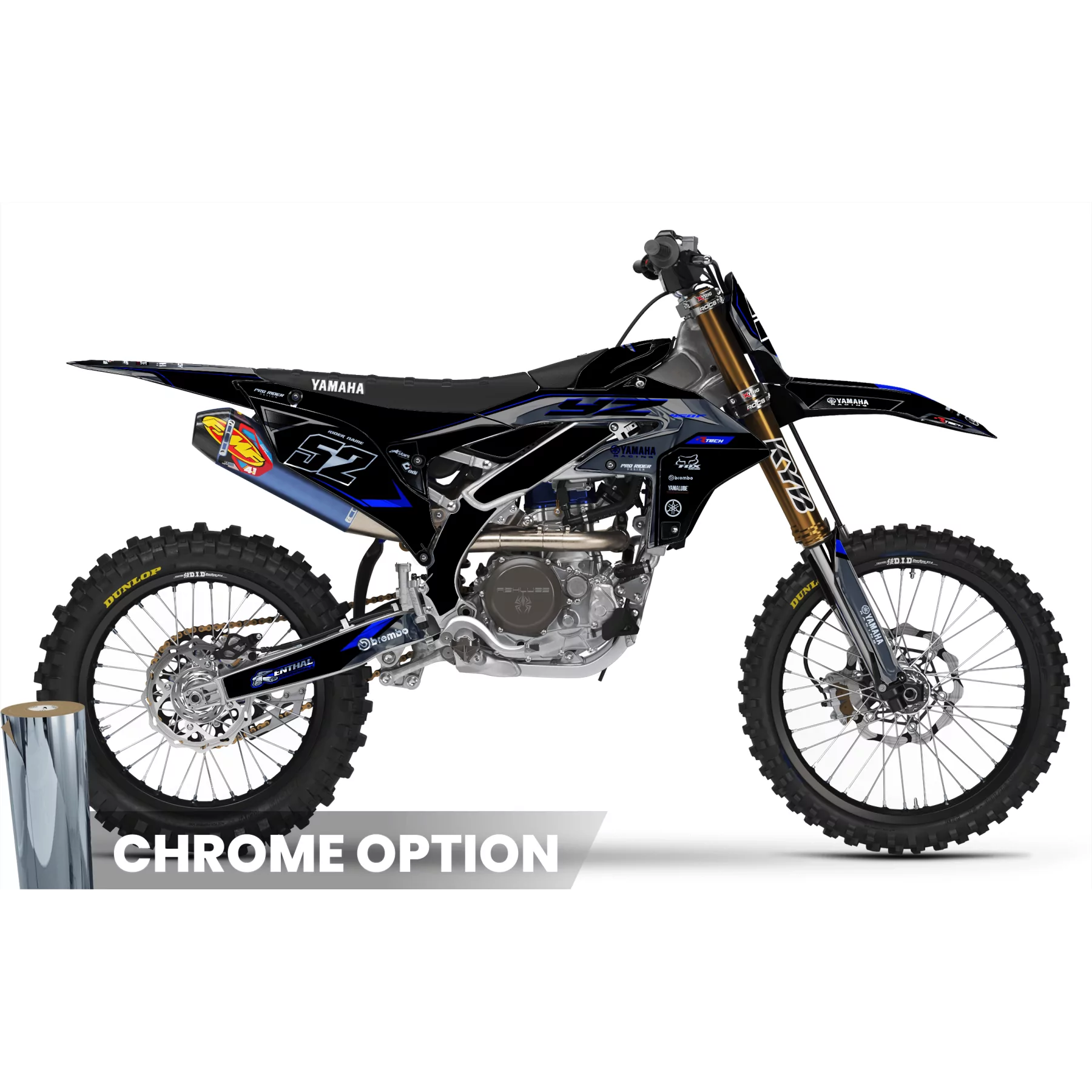 Grafiche moto grafiche PERSO Motocross YAMAHA | Black Venom