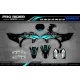Motorrad Dekor DEKOR Motocross YAMAHA Speed Blocks - TEAL