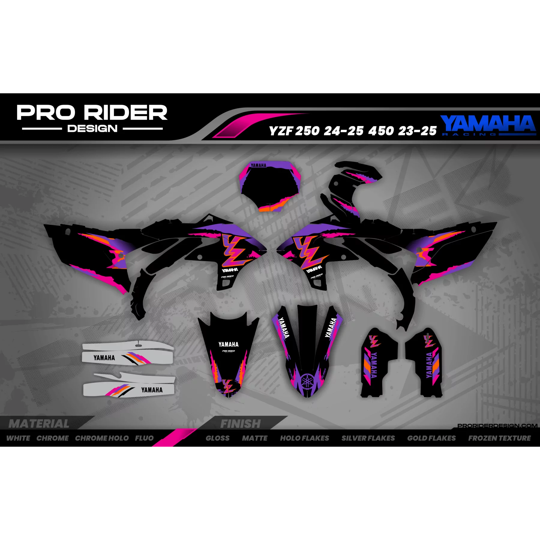 Kit adesivos moto Kit adesivos Motocross YAMAHA 93th Black