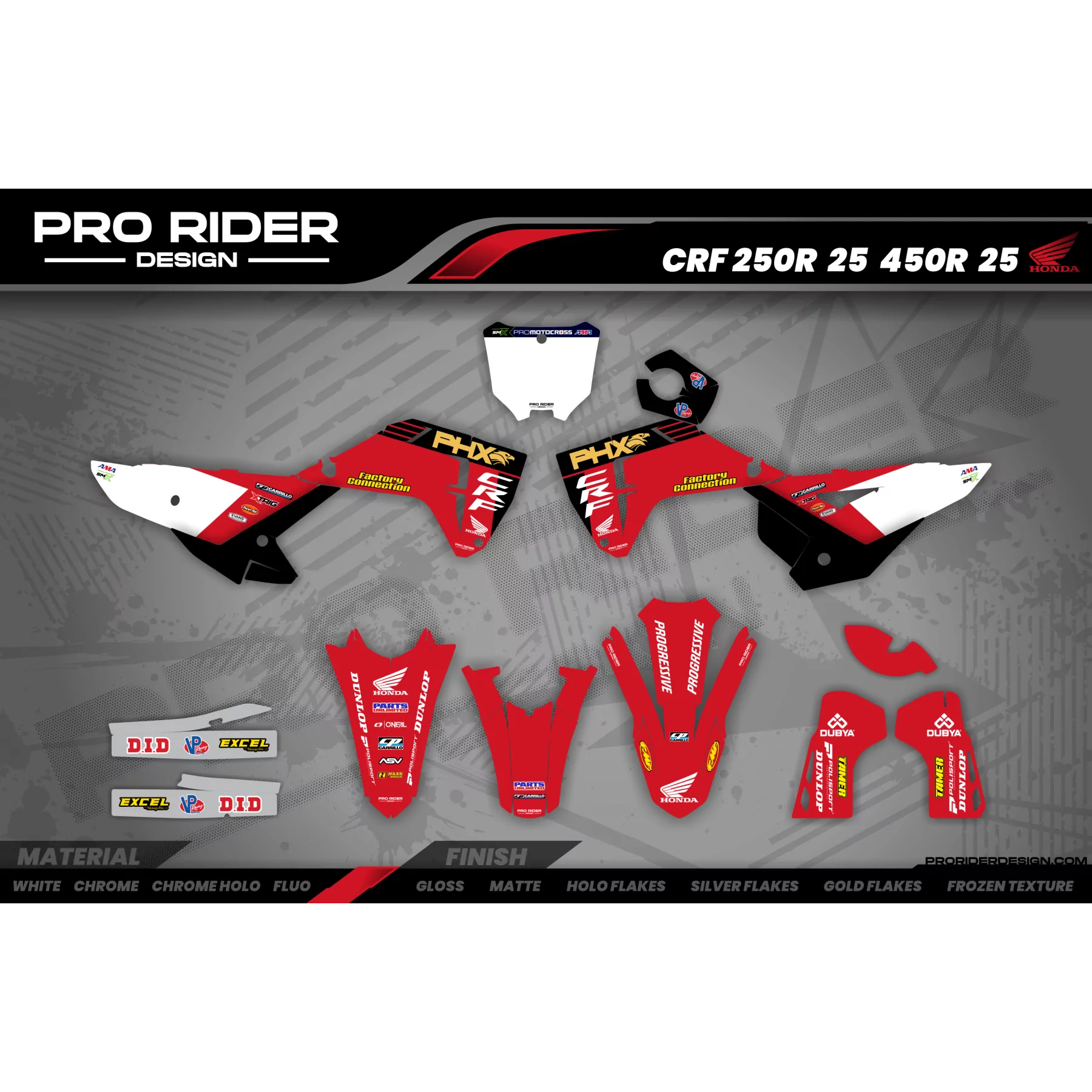 Kit adesivos moto KIT ADESIVOS Motocross HONDA | DYLAN FERRANDIS Replica