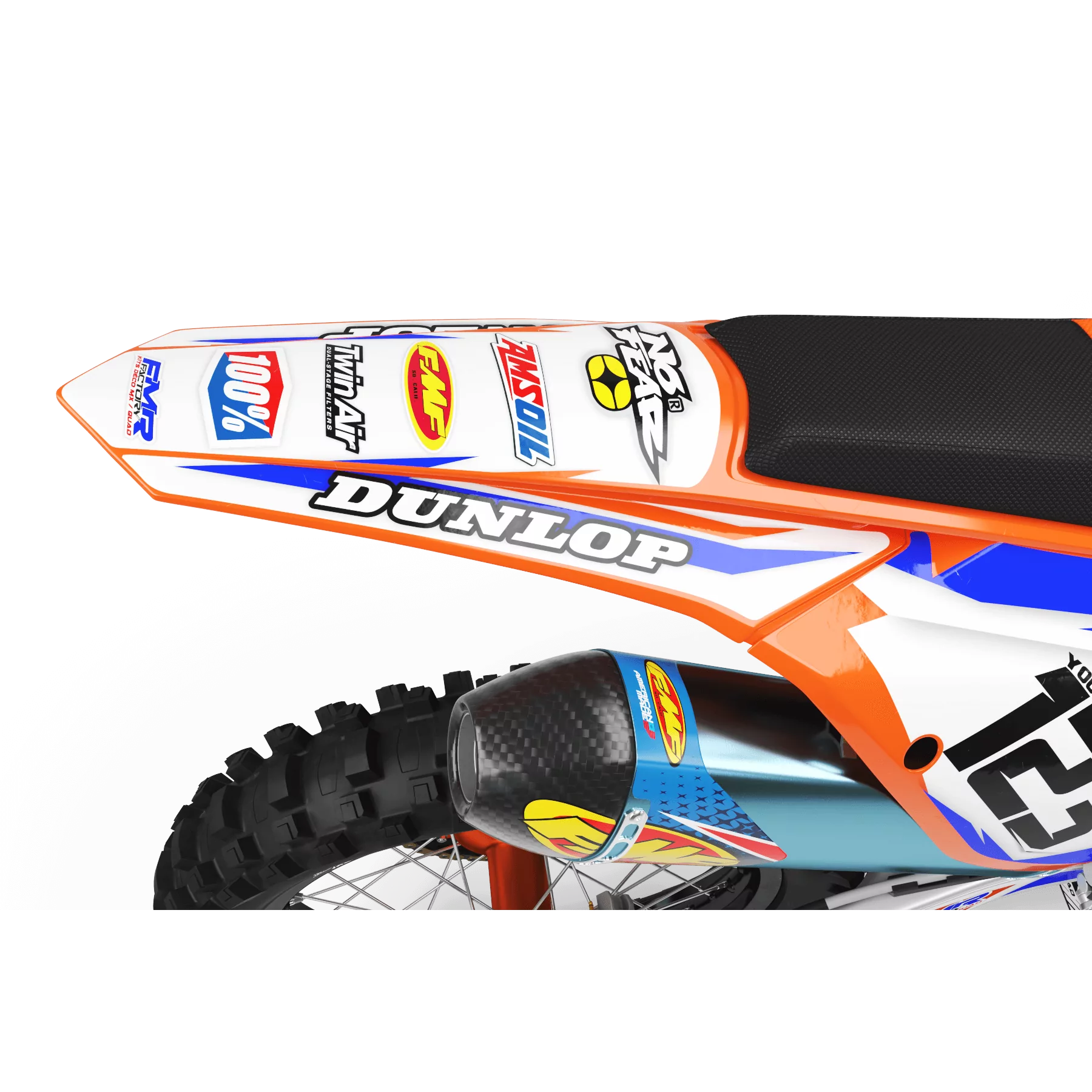 Kit adhesivos moto KIT ADHESIVOS MOTOCROSS FMR FACTORY naranja (ref:prda13c)