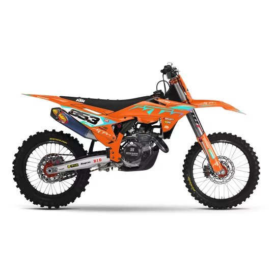 Moto stickerset Stickerset Motocross KTM SX SXF EXC | Shadow Edition | Orange teal
