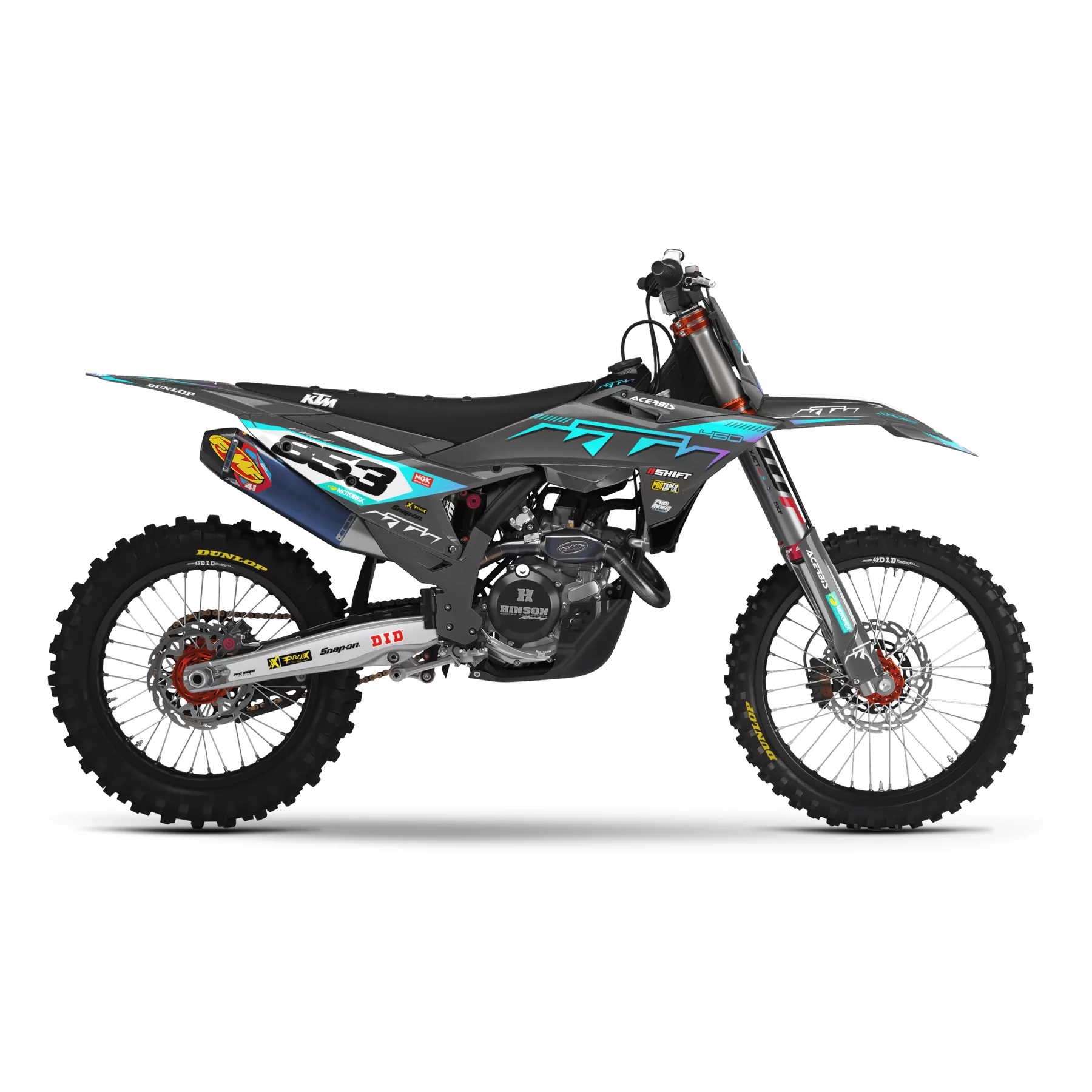 Kit adhesivos moto Kit adhesivos Motocross KTM SX SXF EXC | Shadow Edition | Grey teal