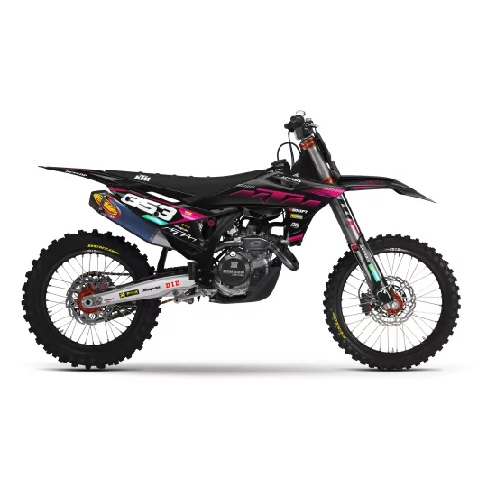 Moto stickerset Stickerset Motocross KTM SX SXF EXC | Shadow Edition | Black pink