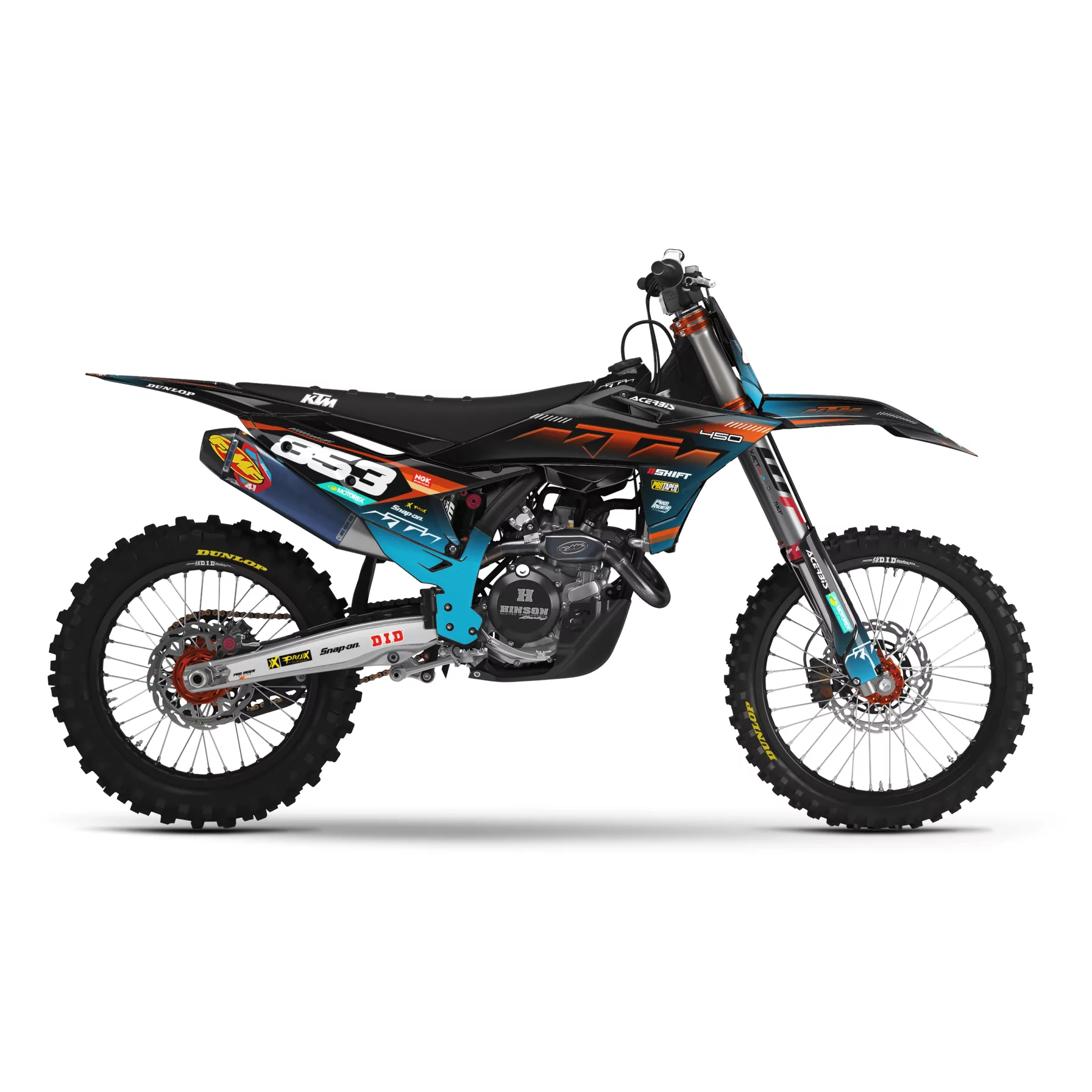 Grafiche moto grafiche Motocross KTM SX SXF EXC | Shadow Edition | Black orange dark teal