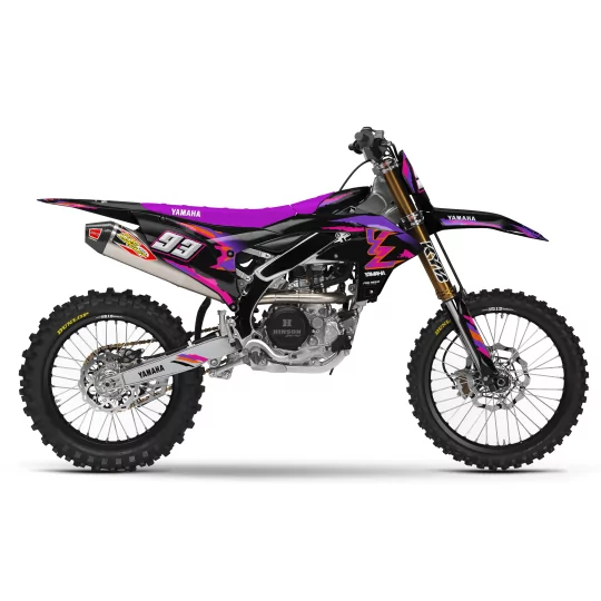 Moto stickerset STICKERSET Motocross YAMAHA 93th Black