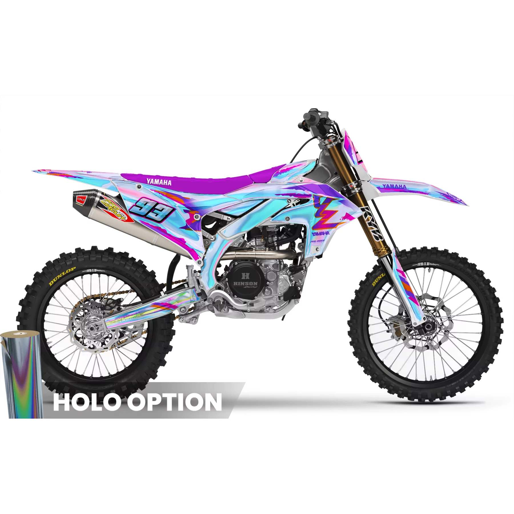 Moto stickerset STICKERSET Motocross YAMAHA 93th White
