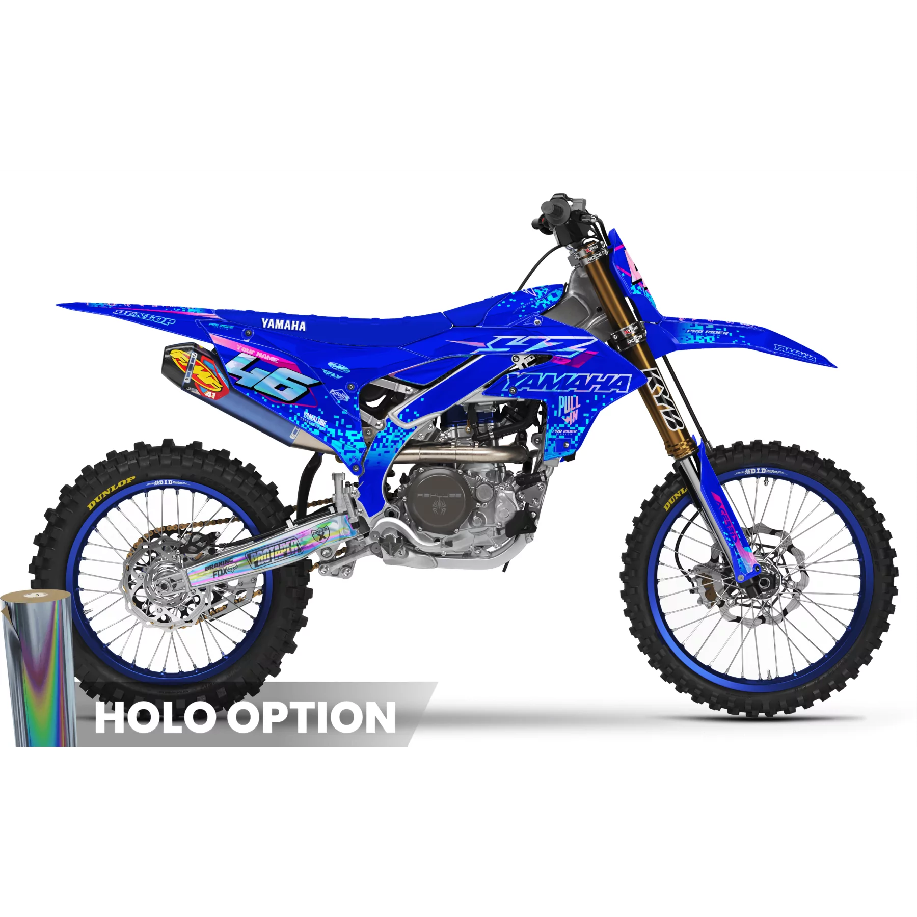 Kit adhesivos moto Kit adhesivos Motocross YAMAHA PIXEL BLUE