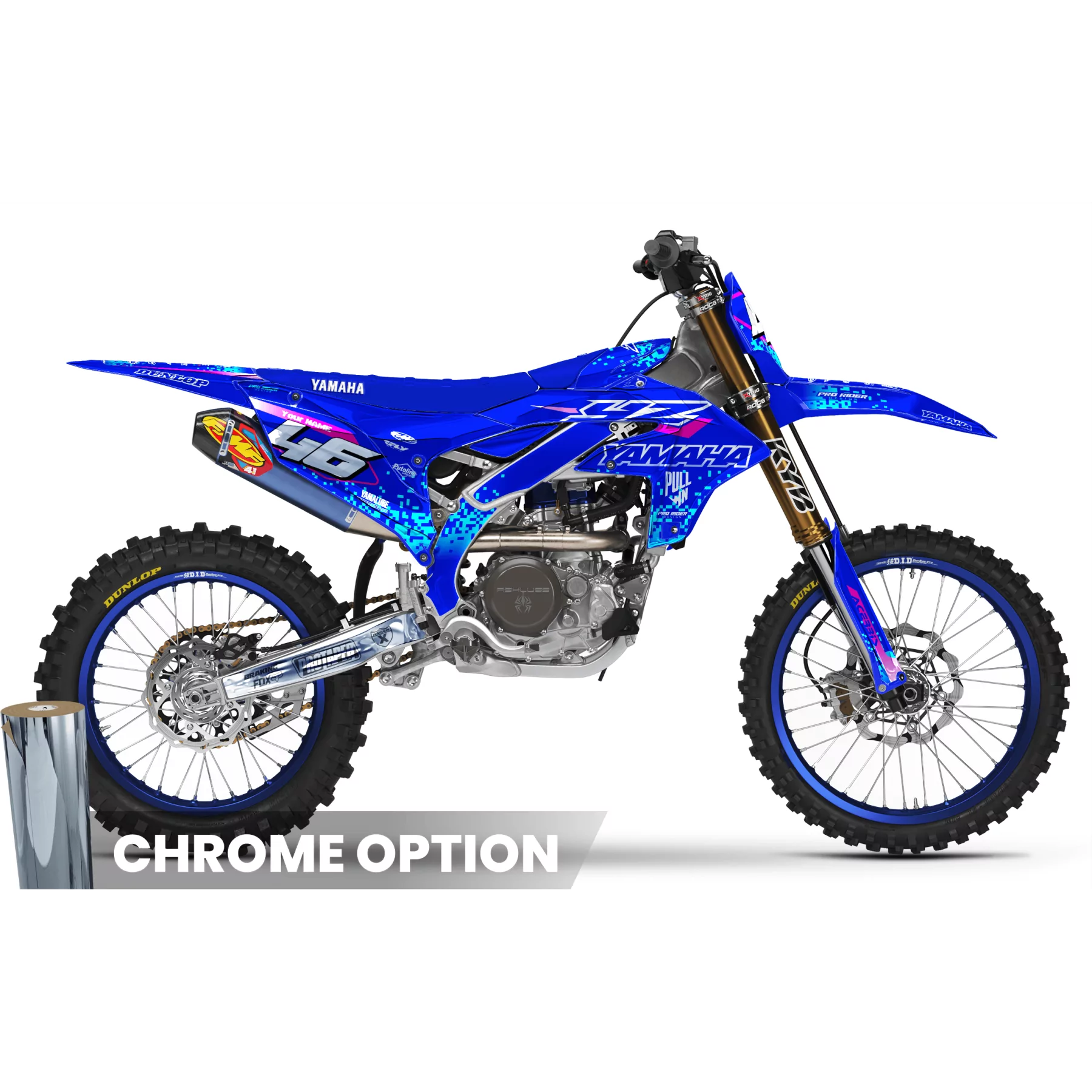 Kit adhesivos moto Kit adhesivos Motocross YAMAHA PIXEL BLUE