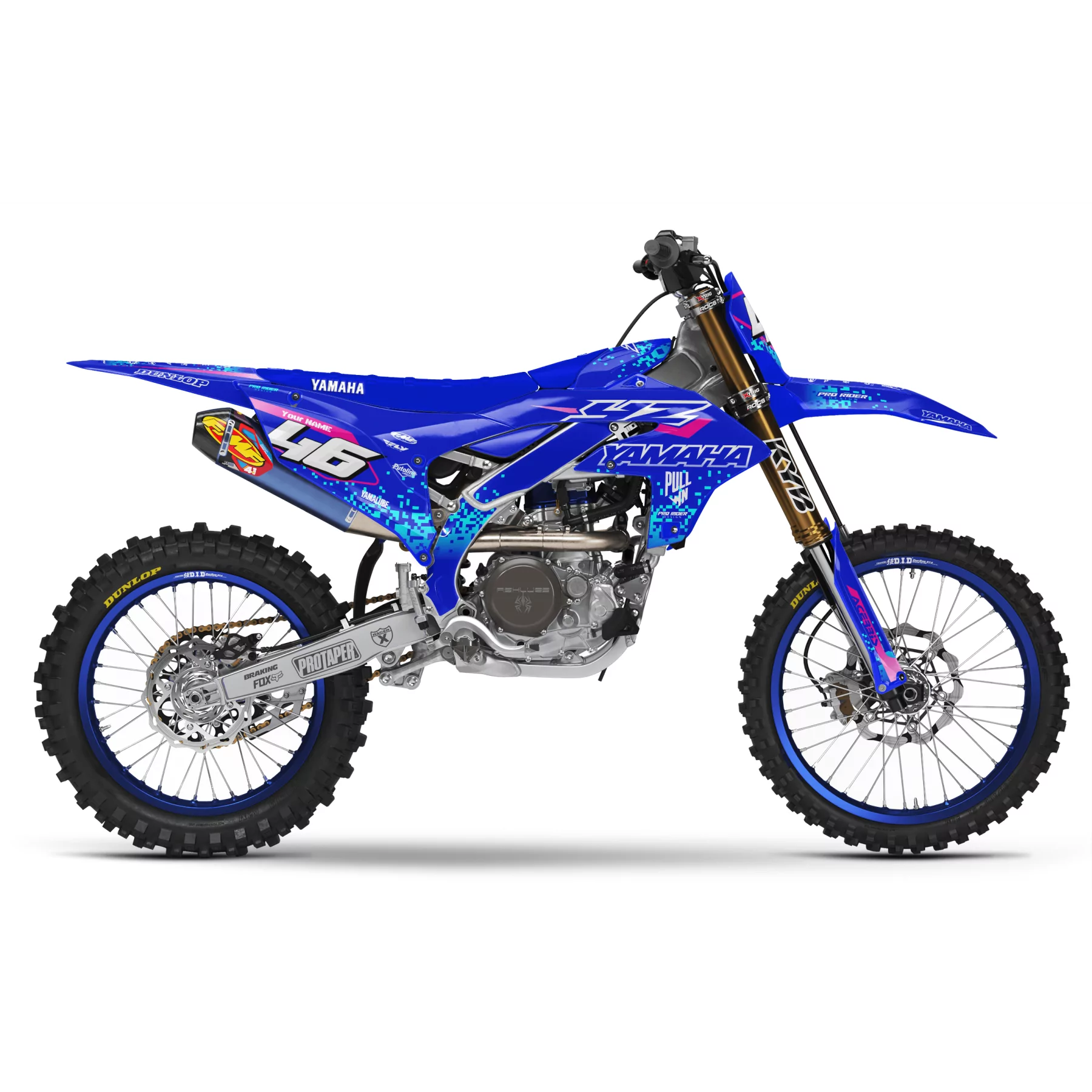 Kit adhesivos moto Kit adhesivos Motocross YAMAHA PIXEL BLUE