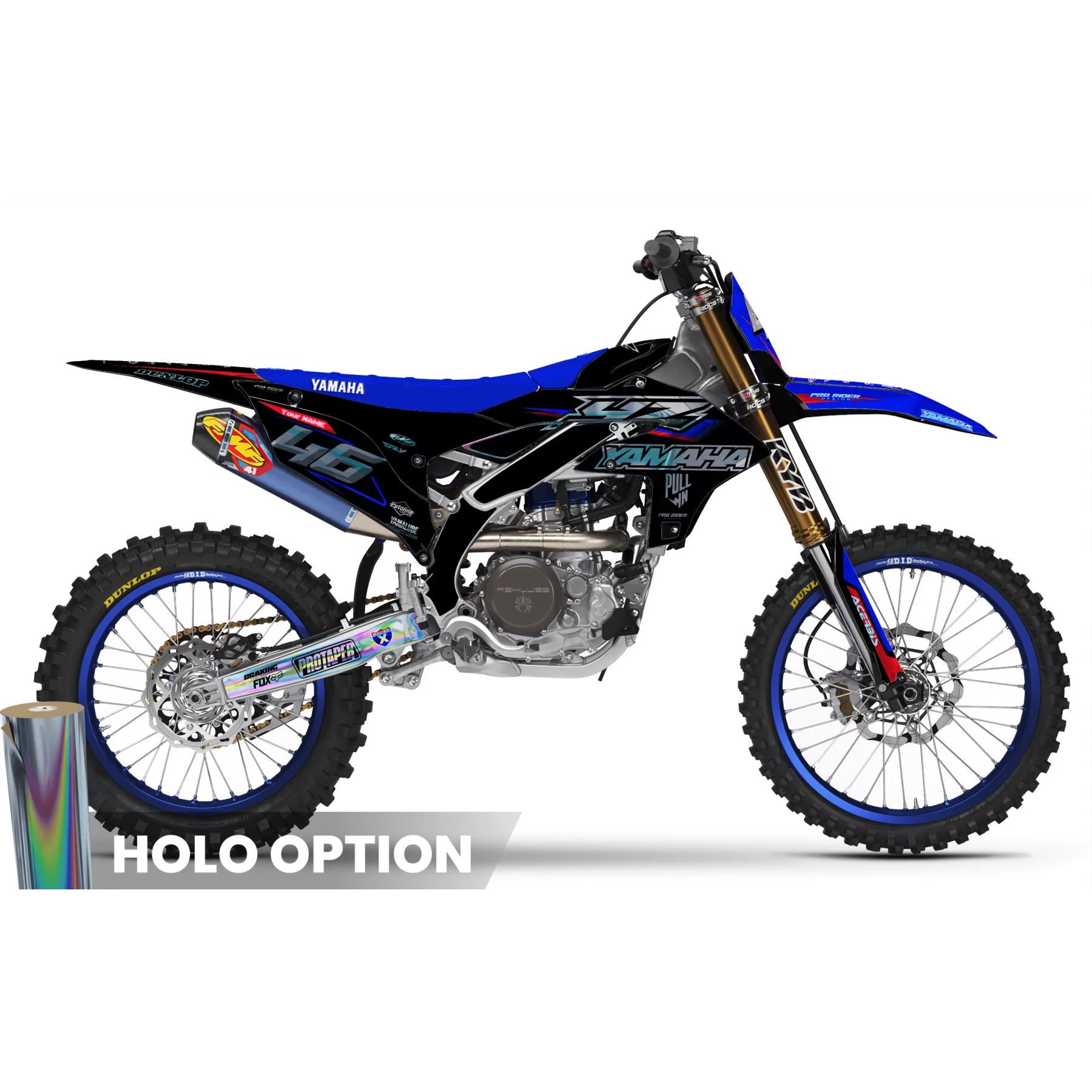 Kit adhesivos moto Kit adhesivos Motocross YAMAHA BLACK FLAG