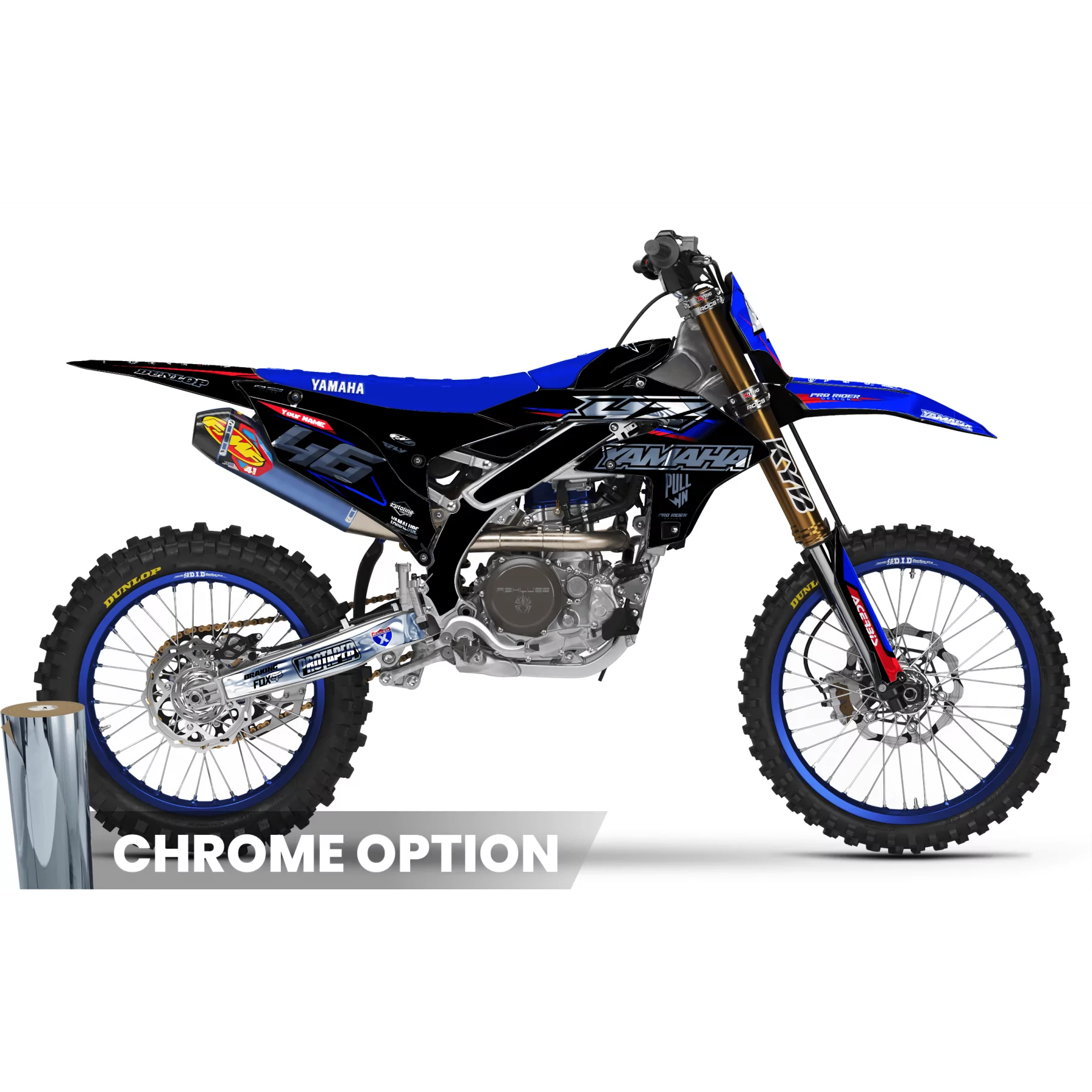 Motorrad Dekor Dekor Motocross YAMAHA BLACK FLAG