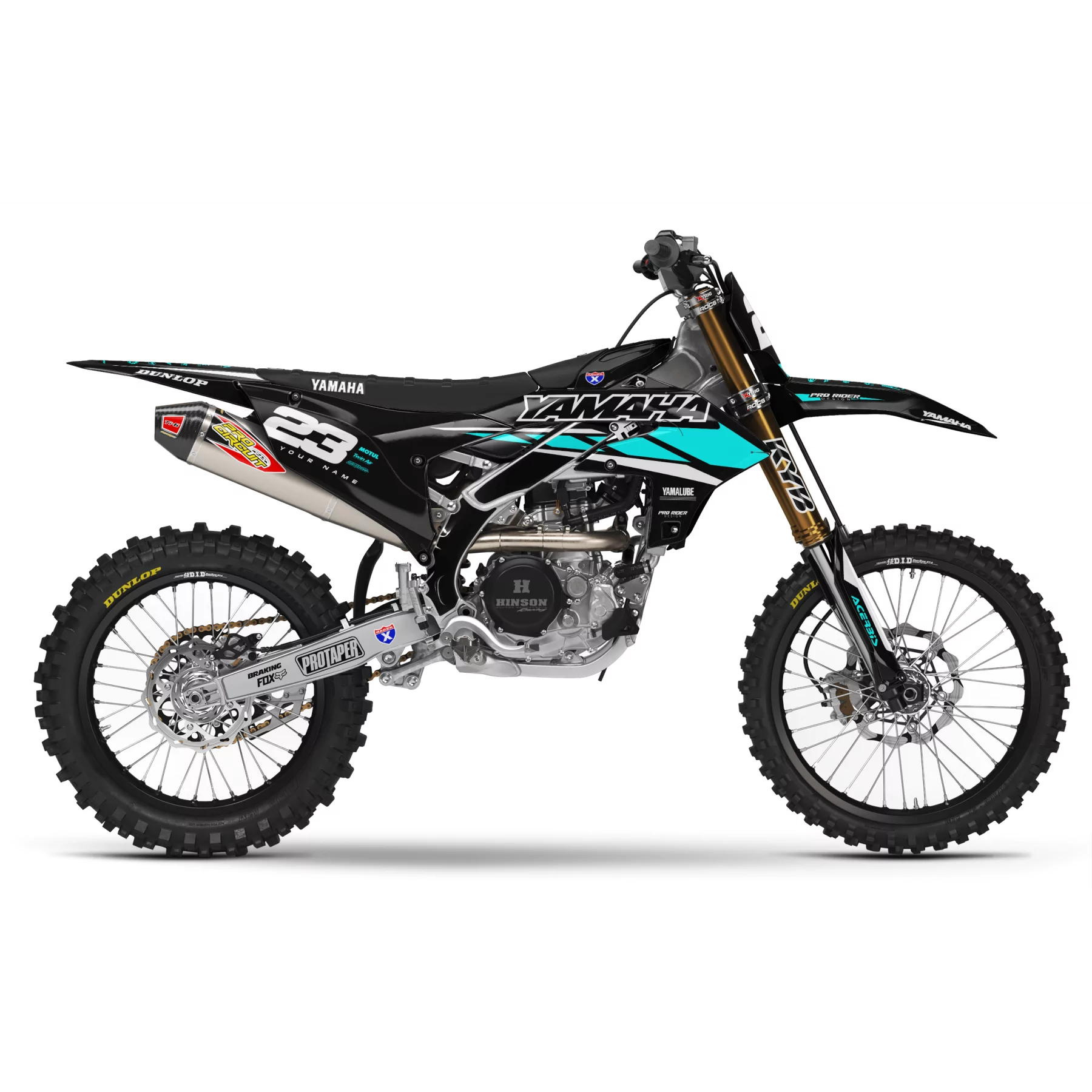 Motorrad Dekor Dekor Motocross YAMAHA Speed Blocks - TEAL