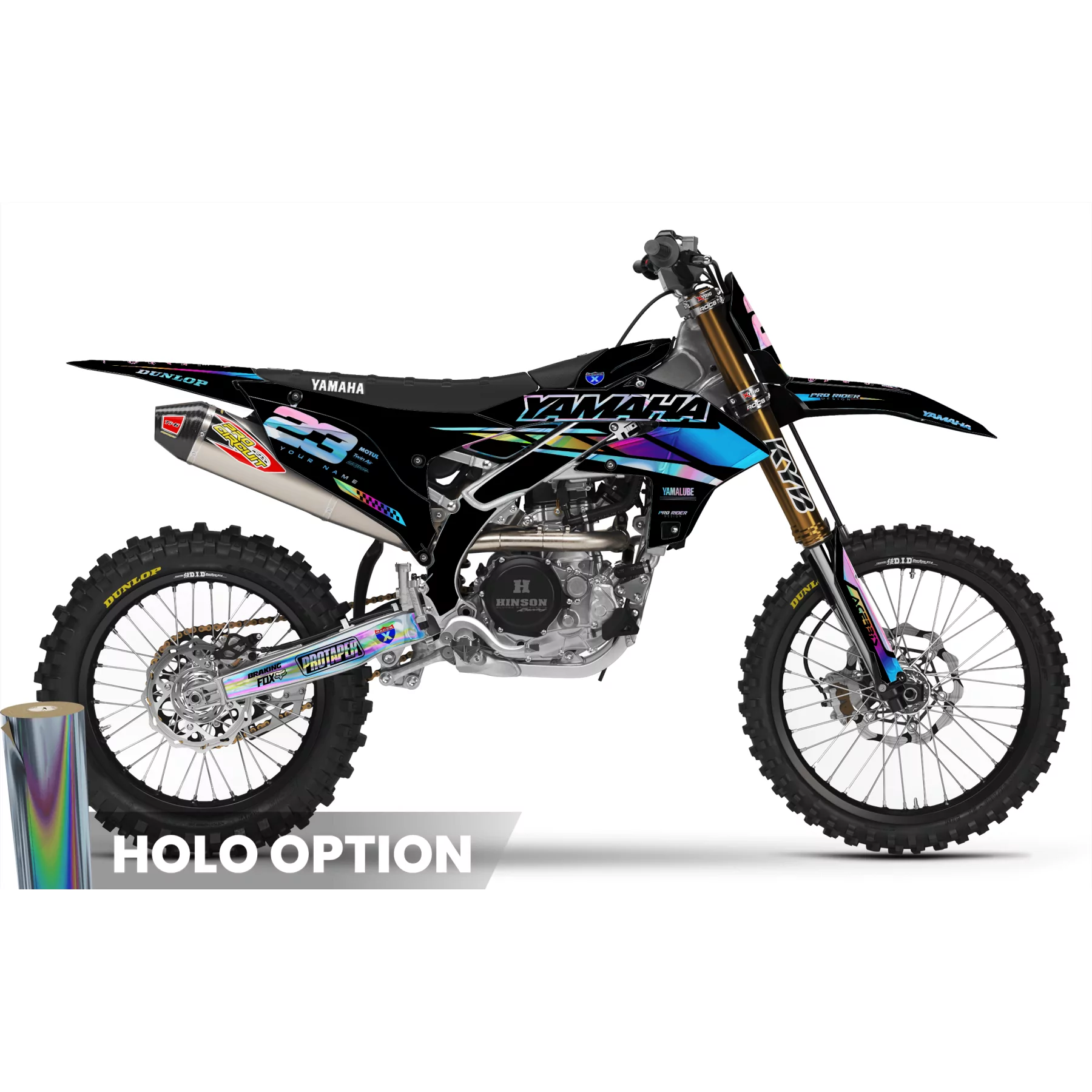 Stickerset motor Stickerset Motocross YAMAHA Speed Blocks - BLACK
