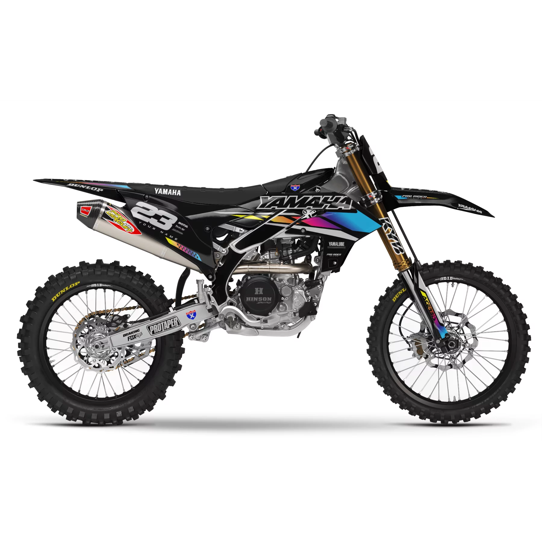 Stickerset motor Stickerset Motocross YAMAHA Speed Blocks - BLACK