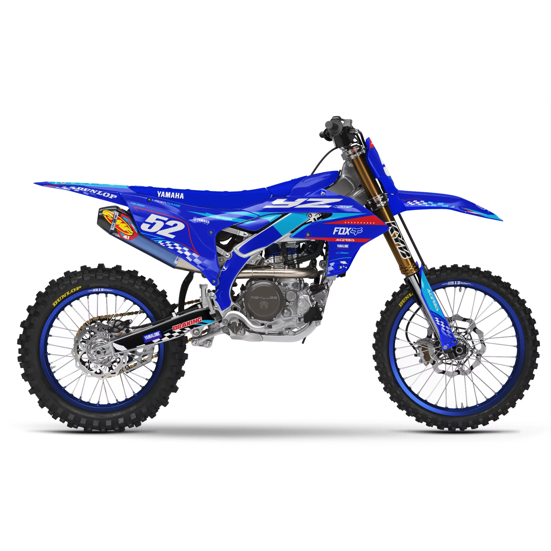 Kit adhesivos moto Kit adhesivos Motocross YAMAHA Racer - BLUE