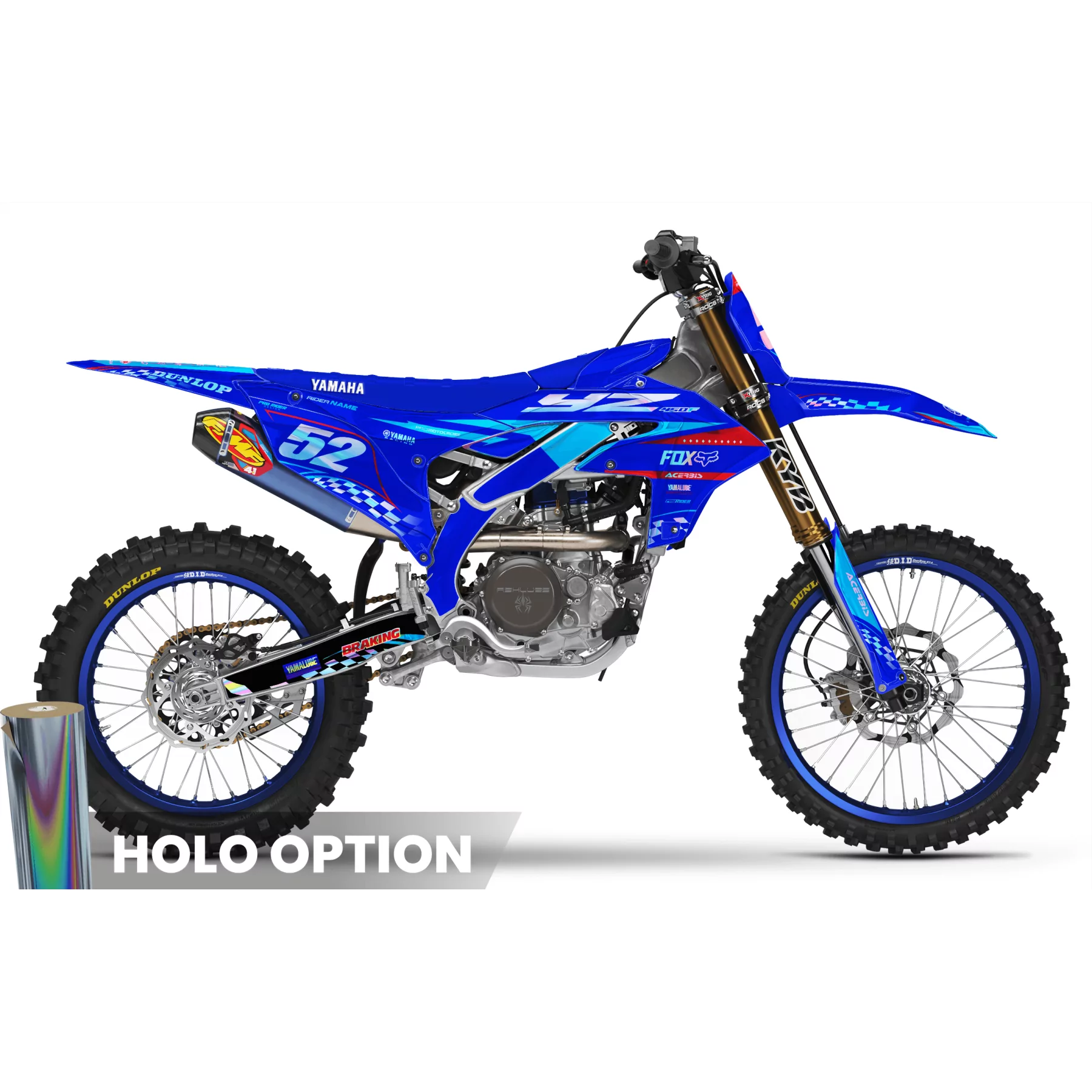 Kit adhesivos moto Kit adhesivos Motocross YAMAHA Racer - BLUE