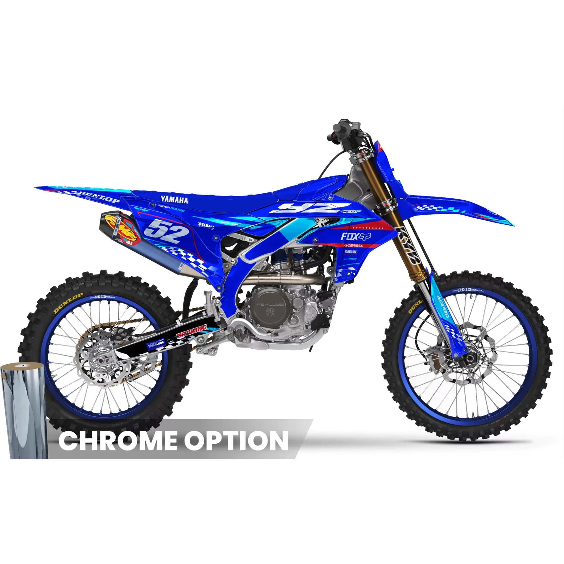 Kit adhesivos moto Kit adhesivos Motocross YAMAHA Racer - BLUE