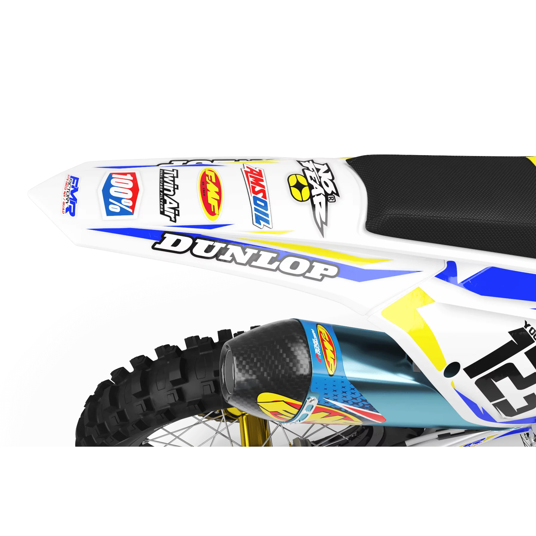 Kit adesivos moto KIT ADESIVOS MOTOCROSS FMR FACTORY amarelo (ref:prda13d)