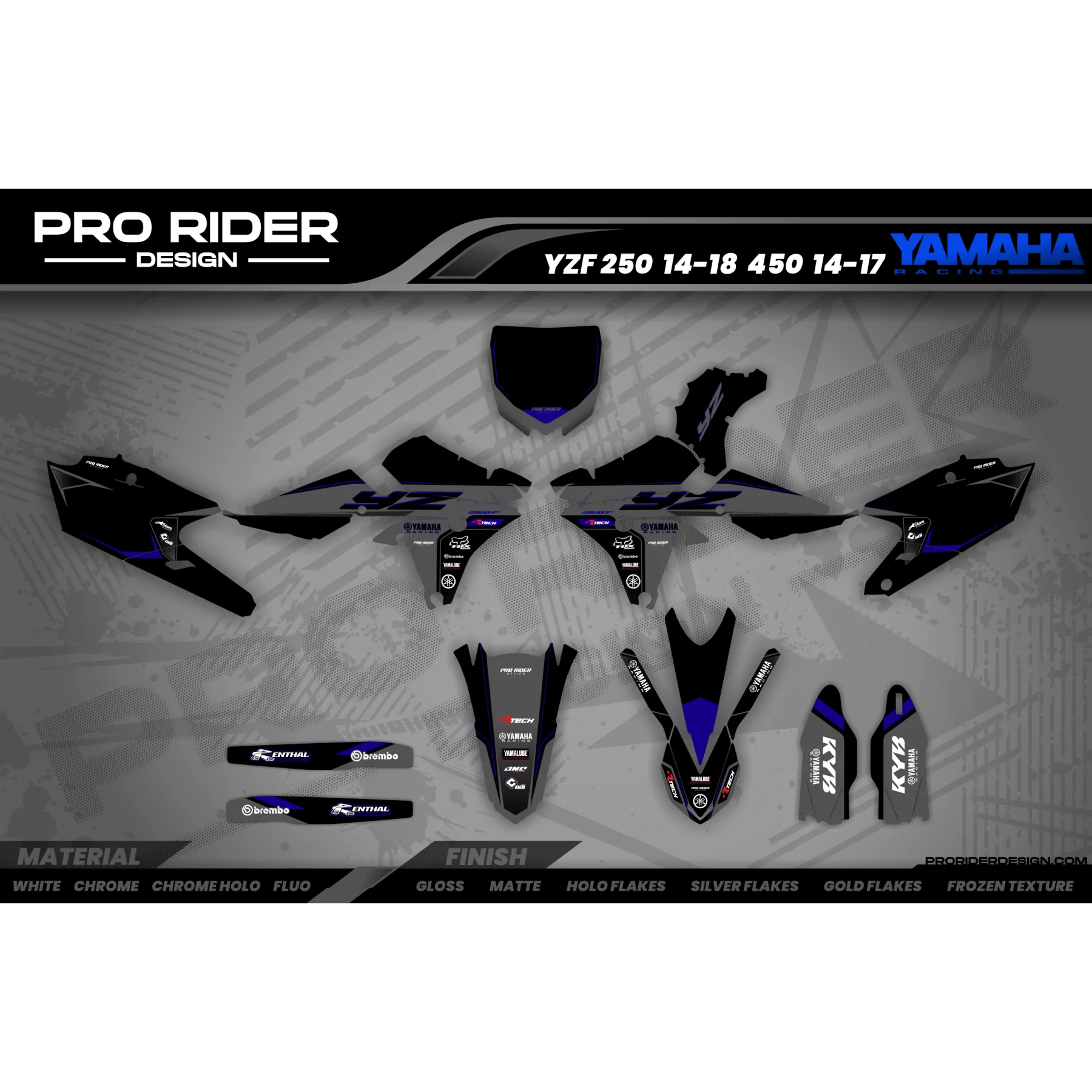 Grafiche moto grafiche PERSO Motocross YAMAHA | Black Venom