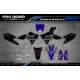 Motorrad Dekor-Kit Dekor Motocross YAMAHA BLACK FLAG