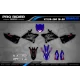 Motorrad Dekor-Kit Dekor Motocross YAMAHA BLACK FLAG