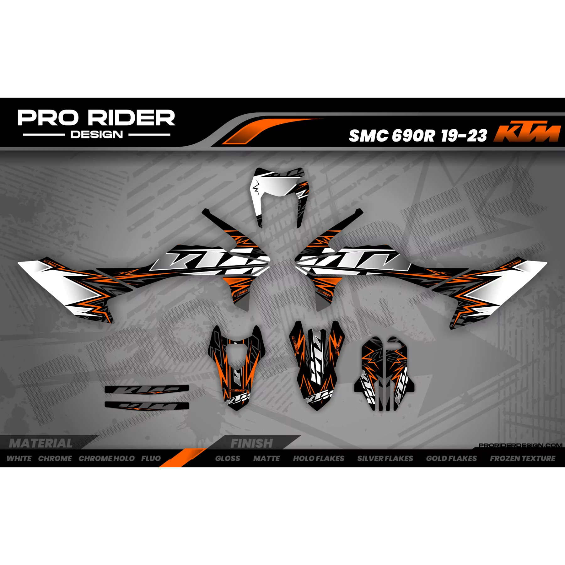 Stickerset motor STICKERSET KTM LIGHT BOLD EFFECT