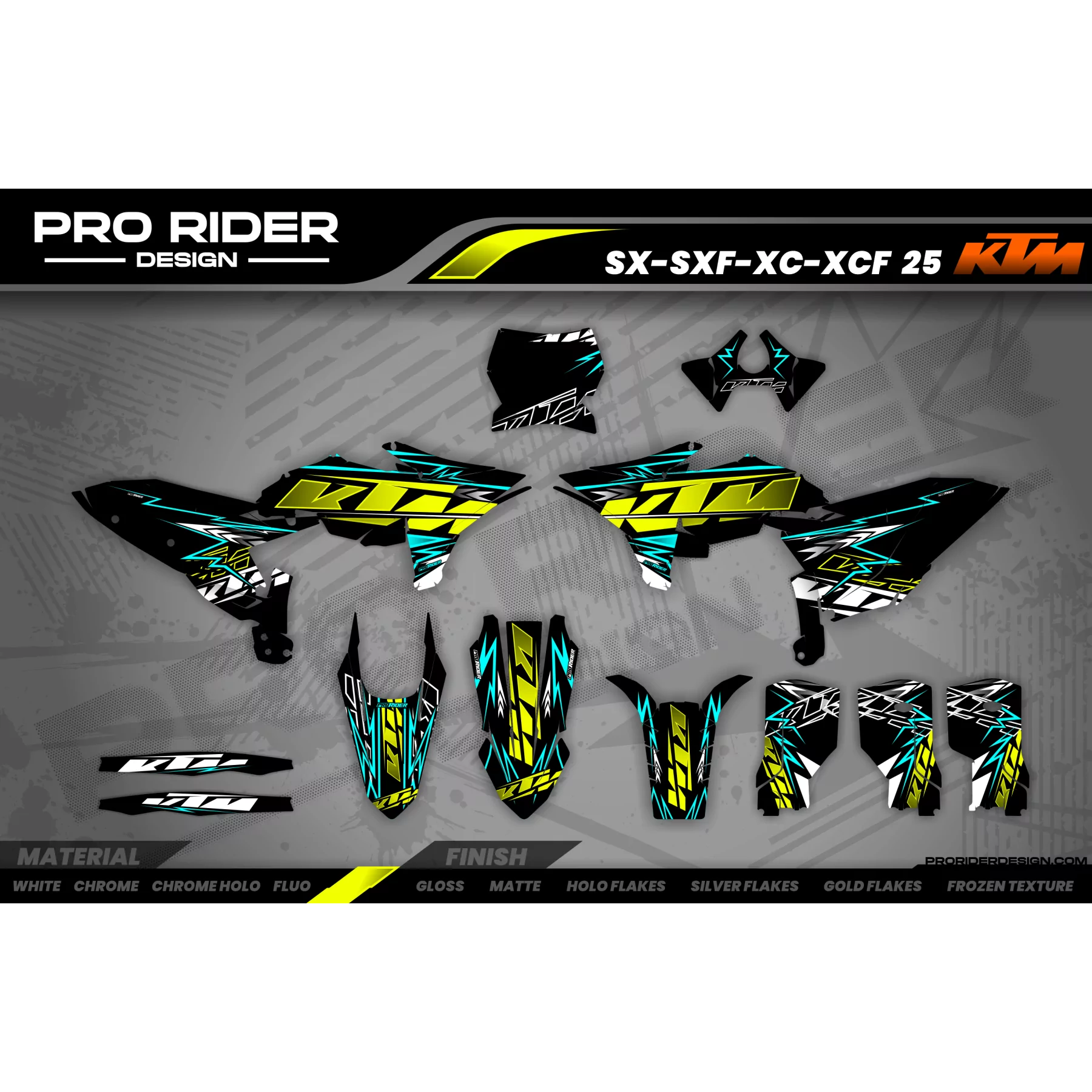Motorrad Dekor-Kit DEKOR KTM TEAL BOLD EFFECT
