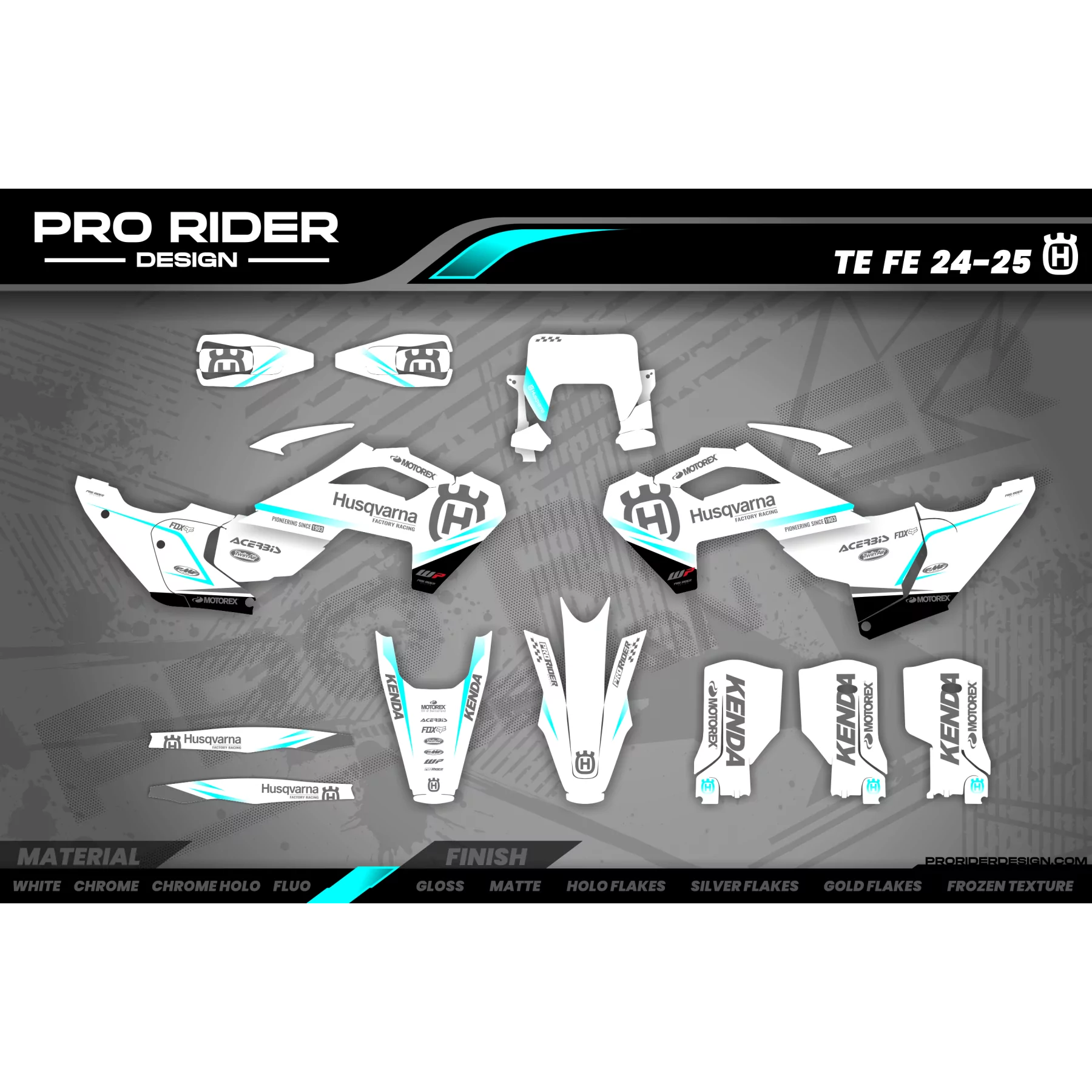 Kit adesivos moto Kit adesivos TC-FC-TE-FE... HUSQVARNA | ORIGINE WHITE