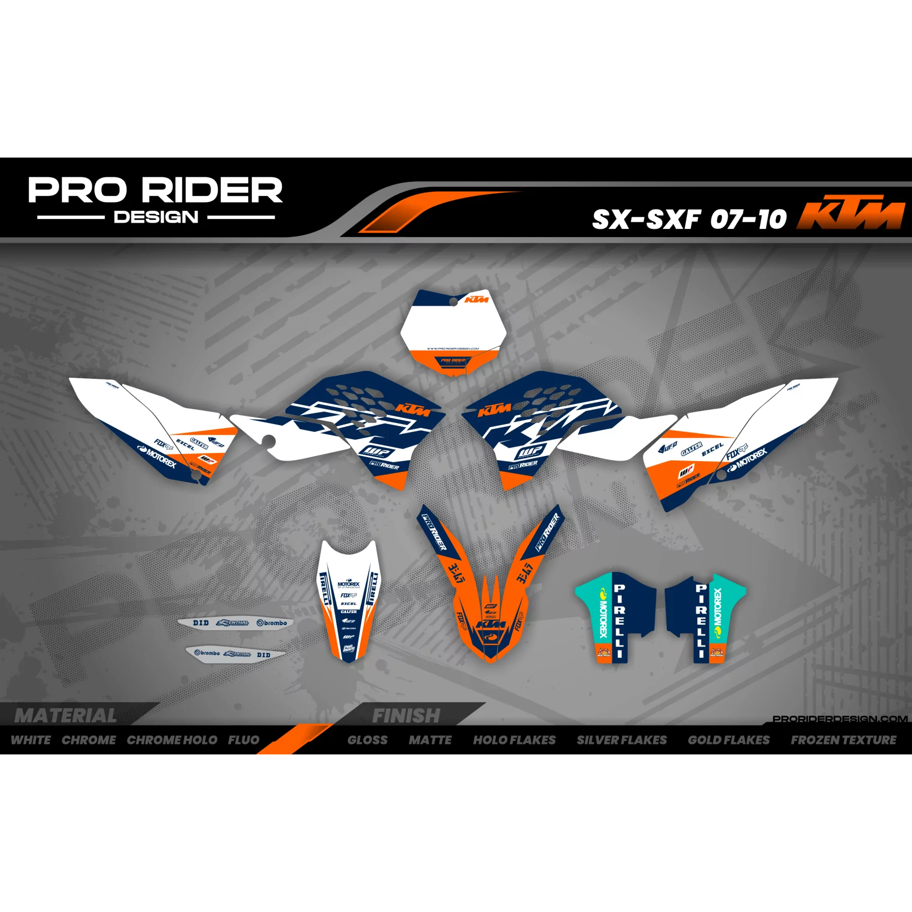 Motorstickerset Stickerset Motocross KTM SX SXF EXC - DRIFTING
