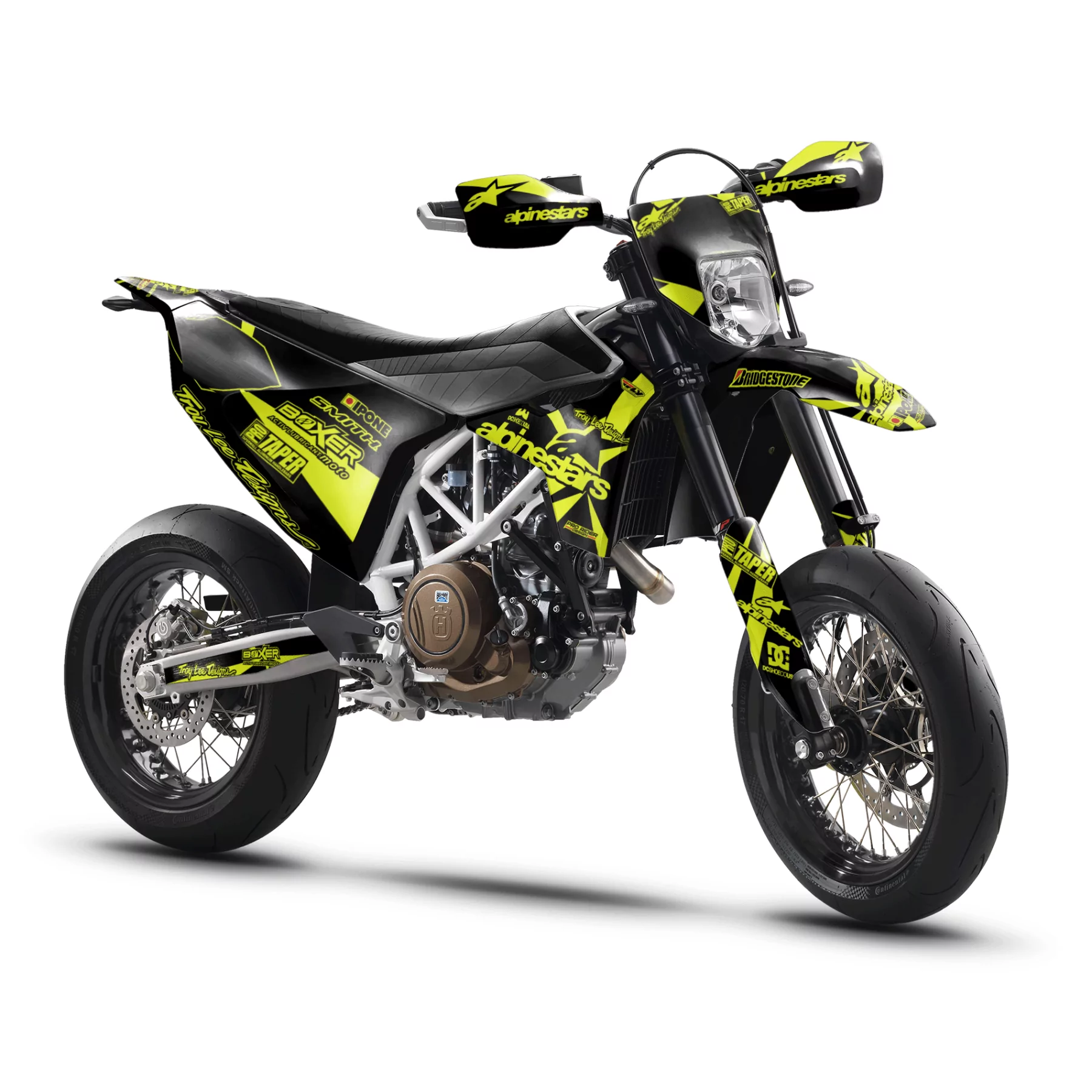 Kit adhesivos moto Kit adhesivos 701 HUSQVARNA | ALPINESTARS NEON