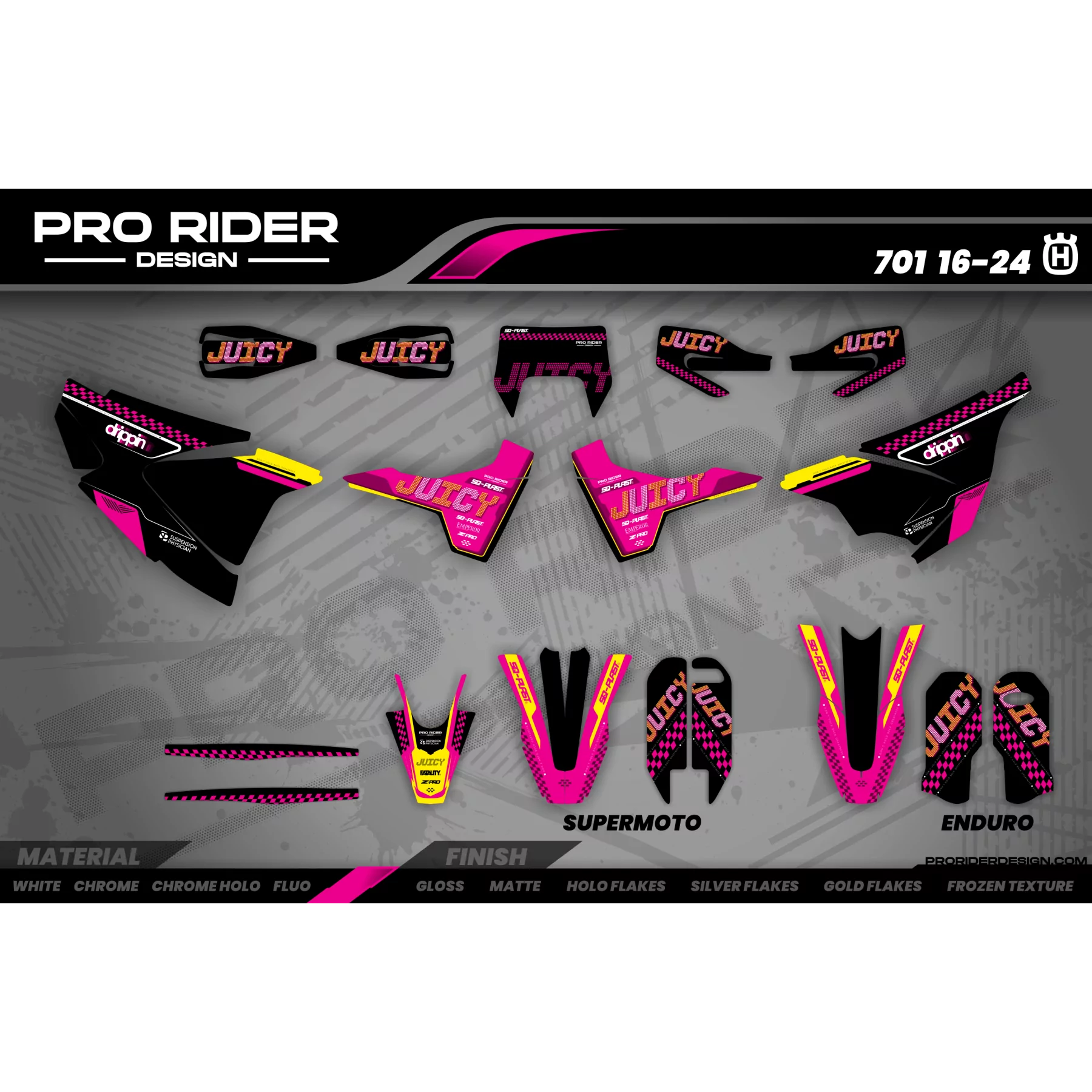 Kit adhesivos moto Kit adhesivos 701 HUSQVARNA | JUICY