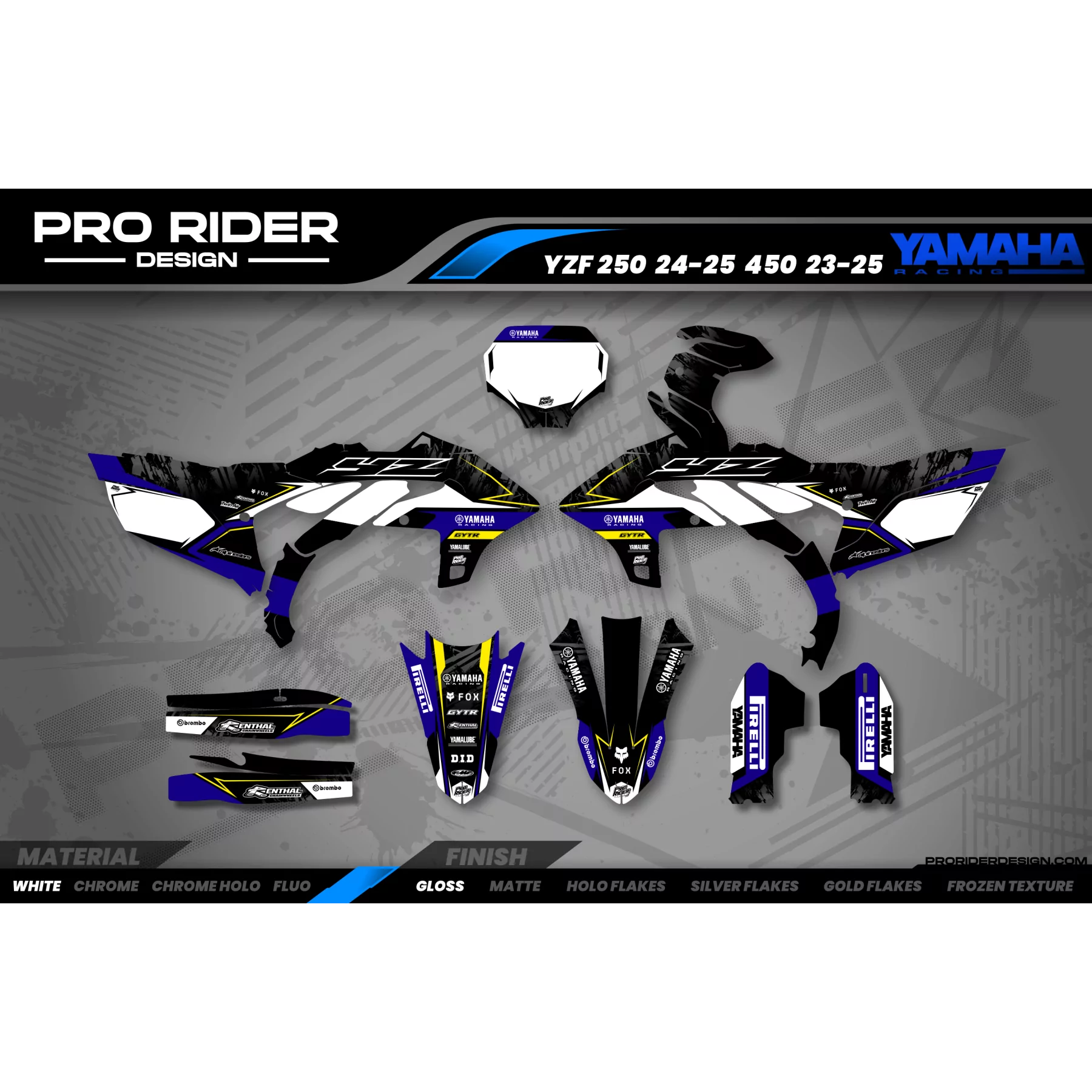 Motorrad Dekor Kit Dekor 250 YZF 24-25 - 450 YZF 23-25 