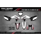Kit adesivos moto Kit adesivos Motocross personalizado HONDA MEGA WHITE