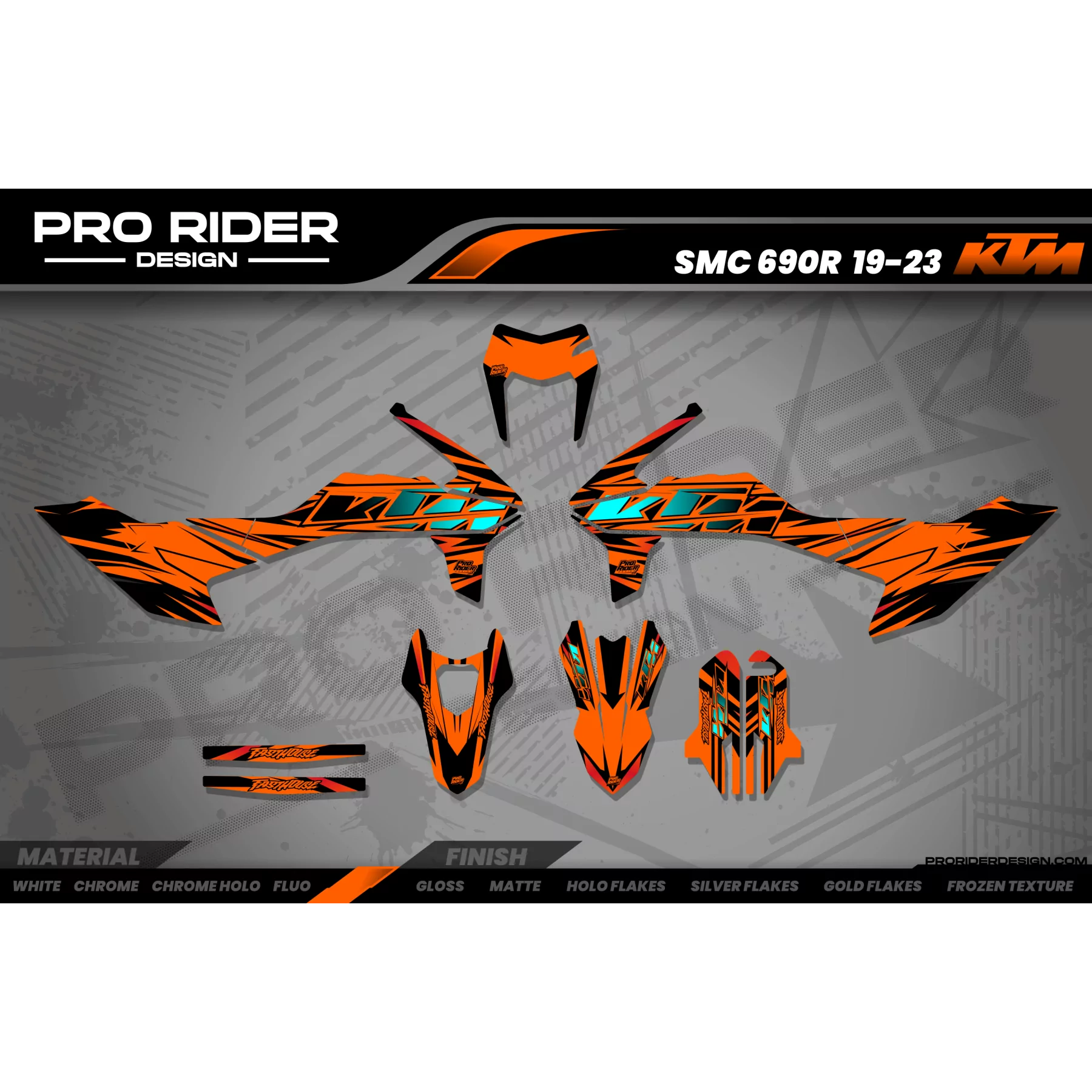 Motorrad Dekor Dekor KTM STOCK V2 TEAL | SM / SMC / SMR