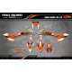 Moto stickerset Stickerset KTM STOCK V2 WHITE/TEAL | SM / SMC / SMR