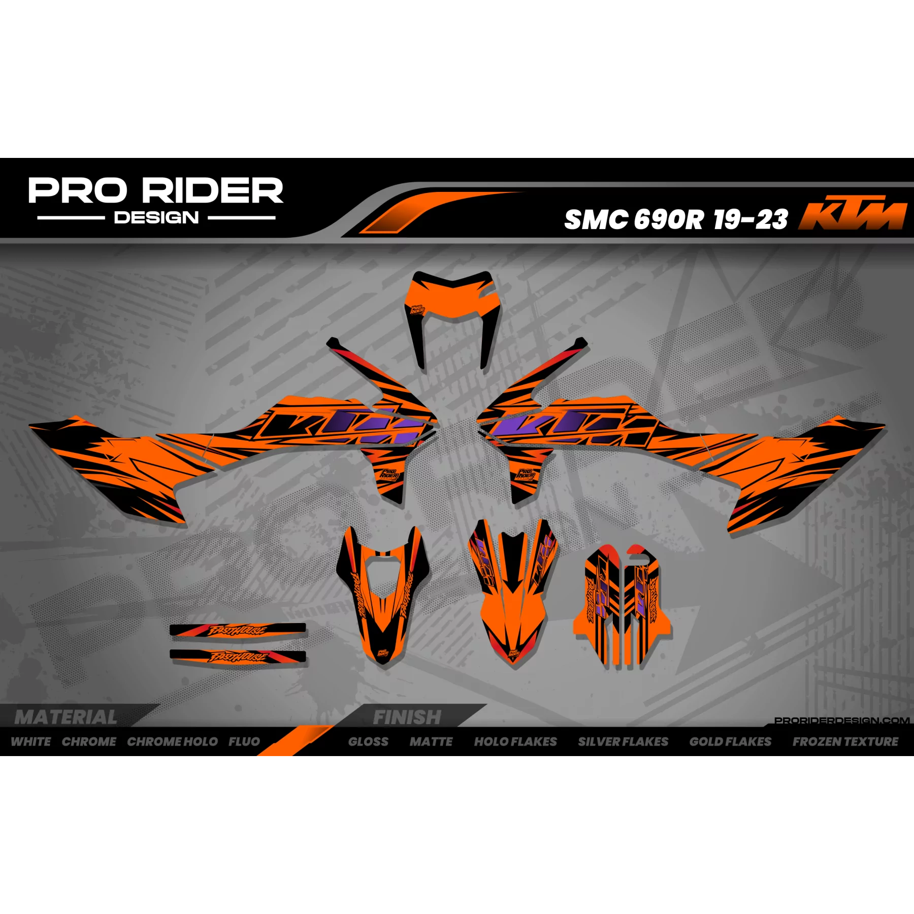 Kit adesivos moto Kit adesivos KTM STOCK V2 PURPLE | SM / SMC / SMR